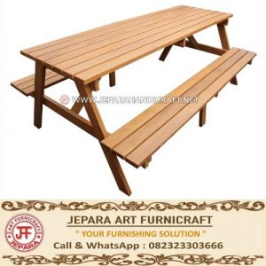 Jual Meja Makan Jati  Taman Outdoor Picnic Jepara Terbaru