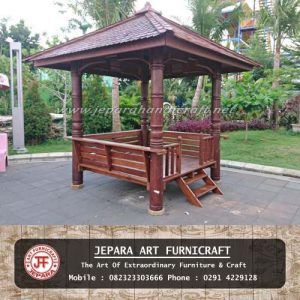 Terbaru Gazebo Minimalis Kayu  Kelapa Atap Sirap Ulin 