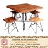 Set Kursi Makan Antik Laminasi Industrial
