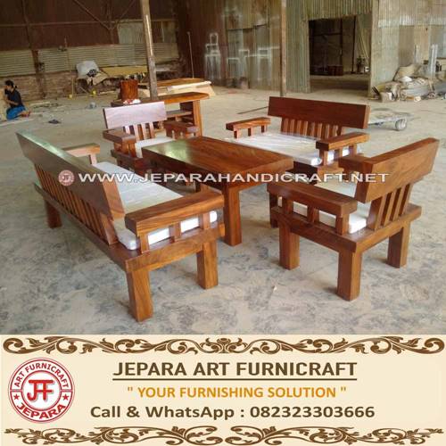 Jual Kursi Tamu Minimalis Antik Trembesi Solid Wood Terbaru