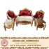 Set Kursi Tamu Mewah Clearmont Gold