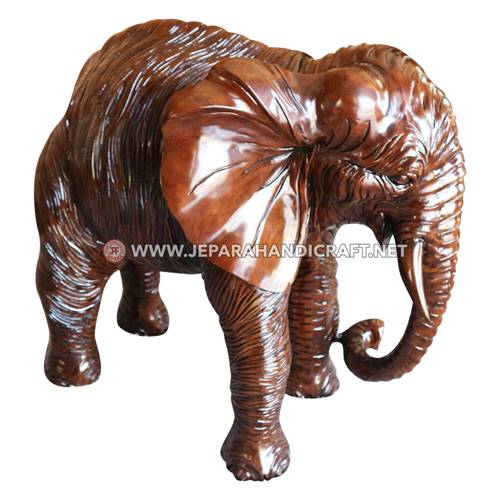 Jual Patung Kayu Trembesi Solid Gajah Berkualitas