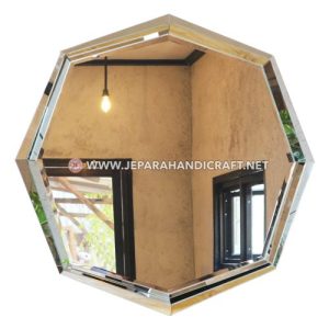 Jual Cermin Dinding Hias Hexagonal Aesthetic Murah