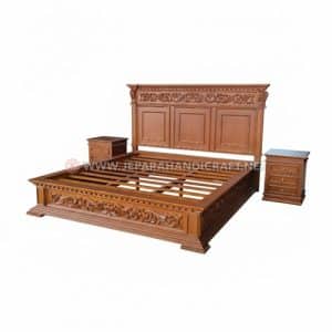 Jual Tempat Tidur Ukir Wijayakusuma Natural Berkualitas