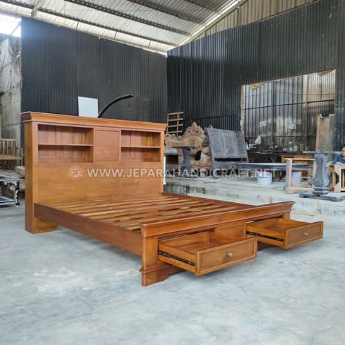 Beli Tempat Tidur Jati Minimalis Hadeva Bergaransi