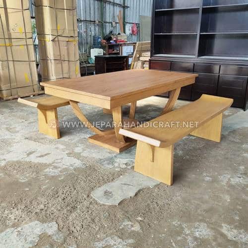 Beli Set Meja Makan Jati Minimalis Oriental Bergaransi