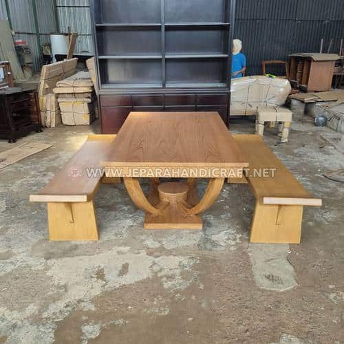 Jual Set Meja Makan Jati Minimalis Oriental Bergaransi