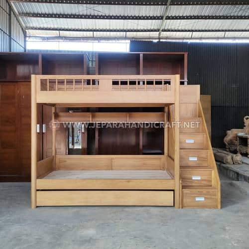 Beli Tempat Tidur Tingkat jati Minimalis Aprilia Berkualitas