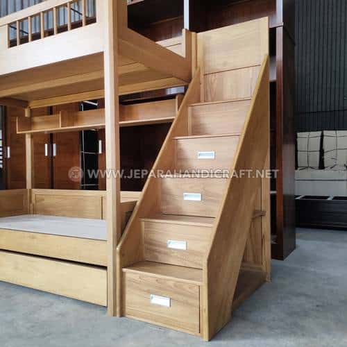 Beli Tempat Tidur Tingkat jati Minimalis Aprilia Terbaru
