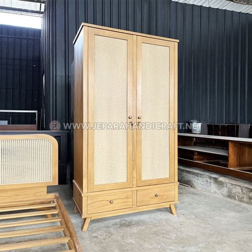 Jual Lemari Pakaian Minimalis Rotan Herline Terbaru