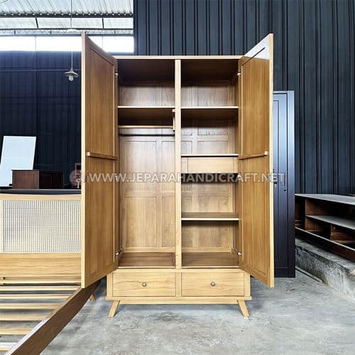 Beli Lemari Pakaian Minimalis Rotan Herline Terpercaya