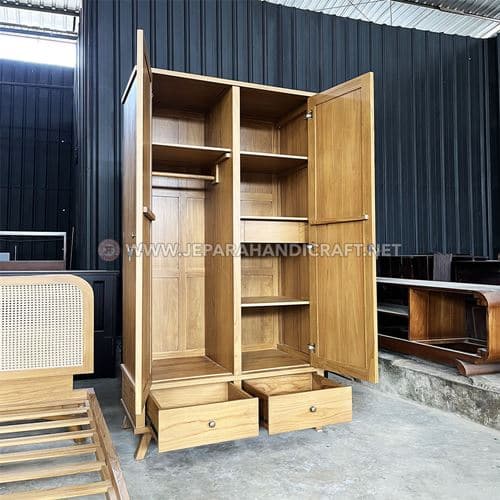 Jual Lemari Pakaian Minimalis Rotan Herline Bergaransi
